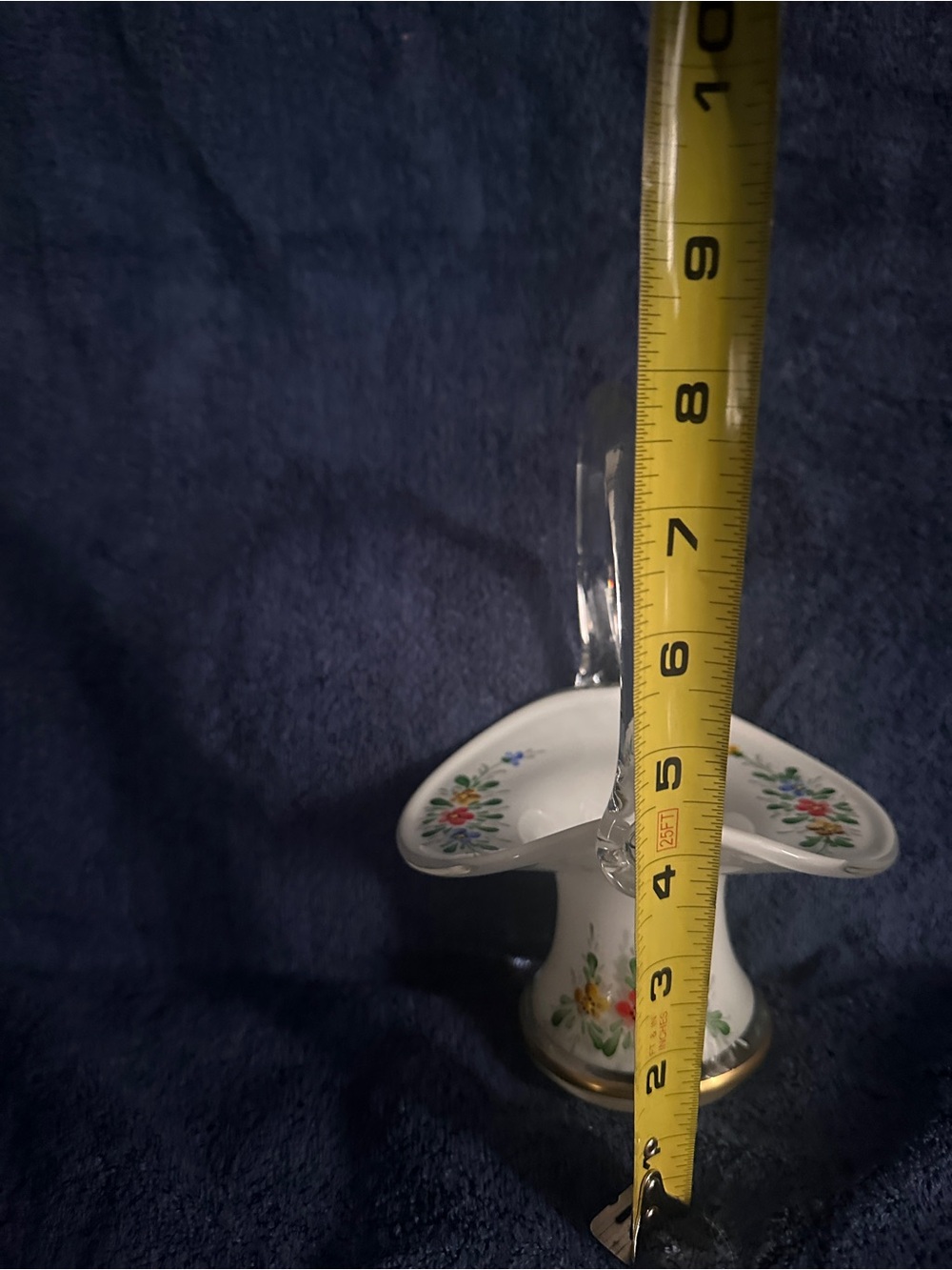 Poschinger hand-painted glass basket vase - Picture 6 of 7
